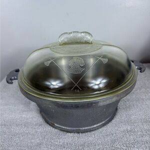 Vintage Savemaster Guardian‎ Ware Glass Lid Aluminum Serving Dish Casserole